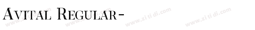 Avital Regular字体转换